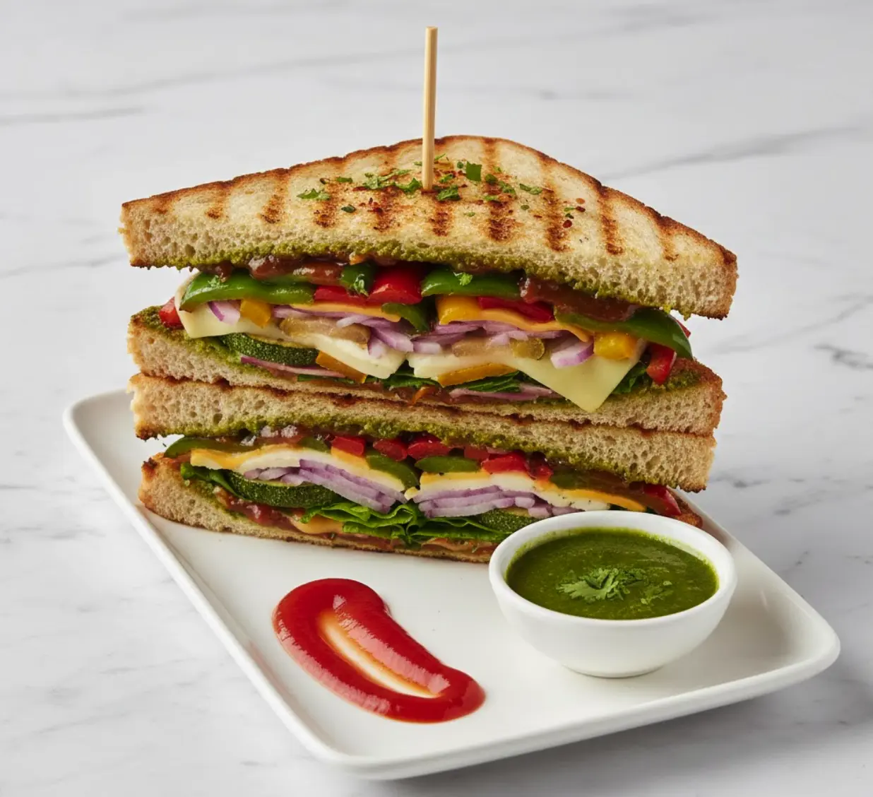 Bombay High Club sandwich - Indian fusion at Gully BBites Calgary